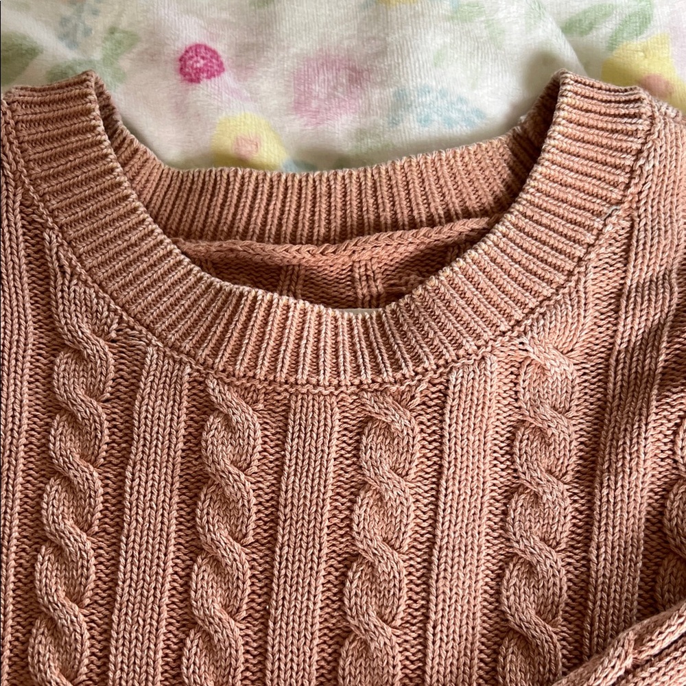 aerie Cable Knit Crewneck Sweater - Picture 6 of 7